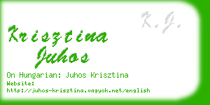 krisztina juhos business card